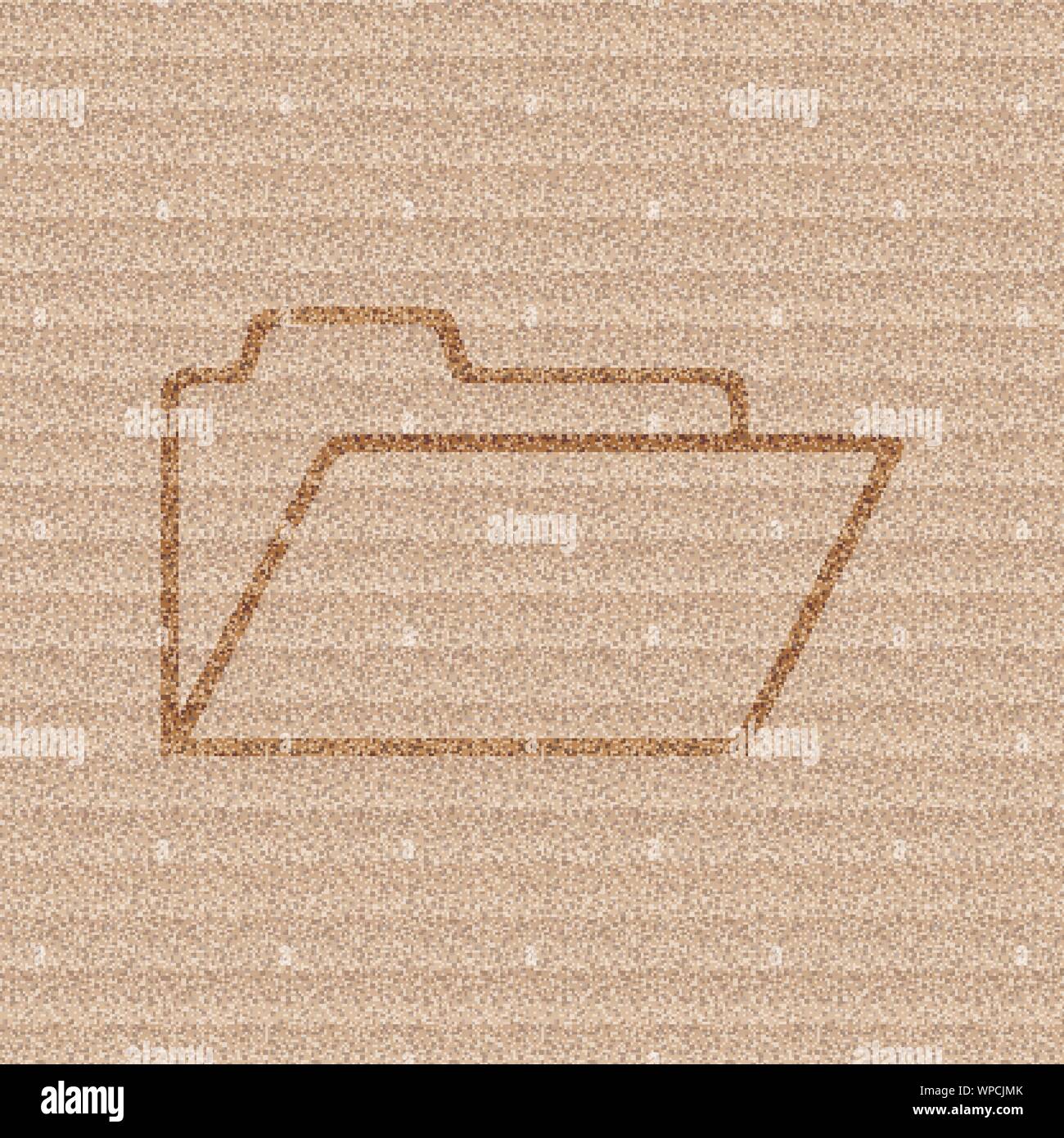 Document folder icon symbol Flat modern web design with long shadow and ...