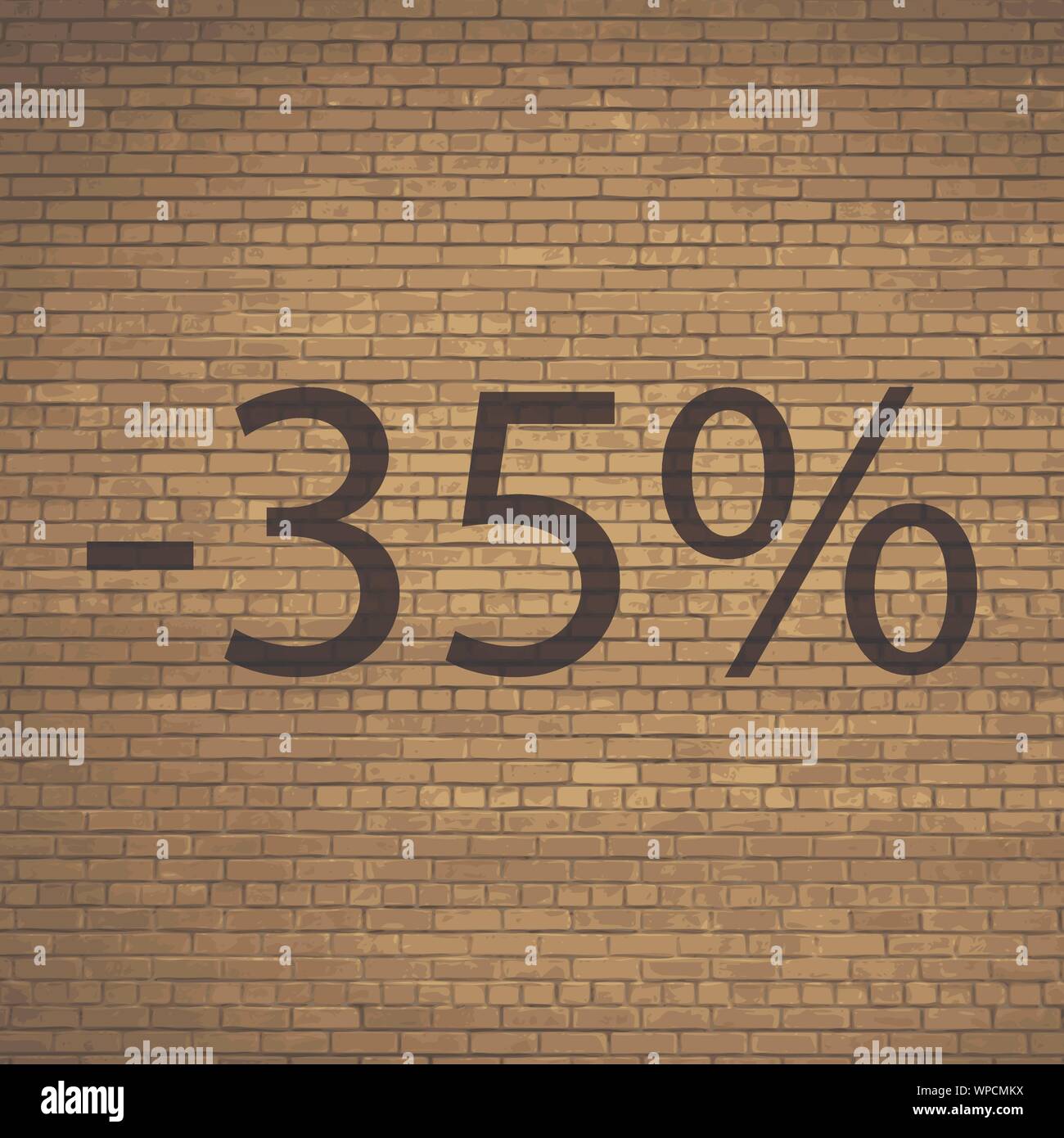 35 percent discount icon symbol Flat modern web design with long shadow ...