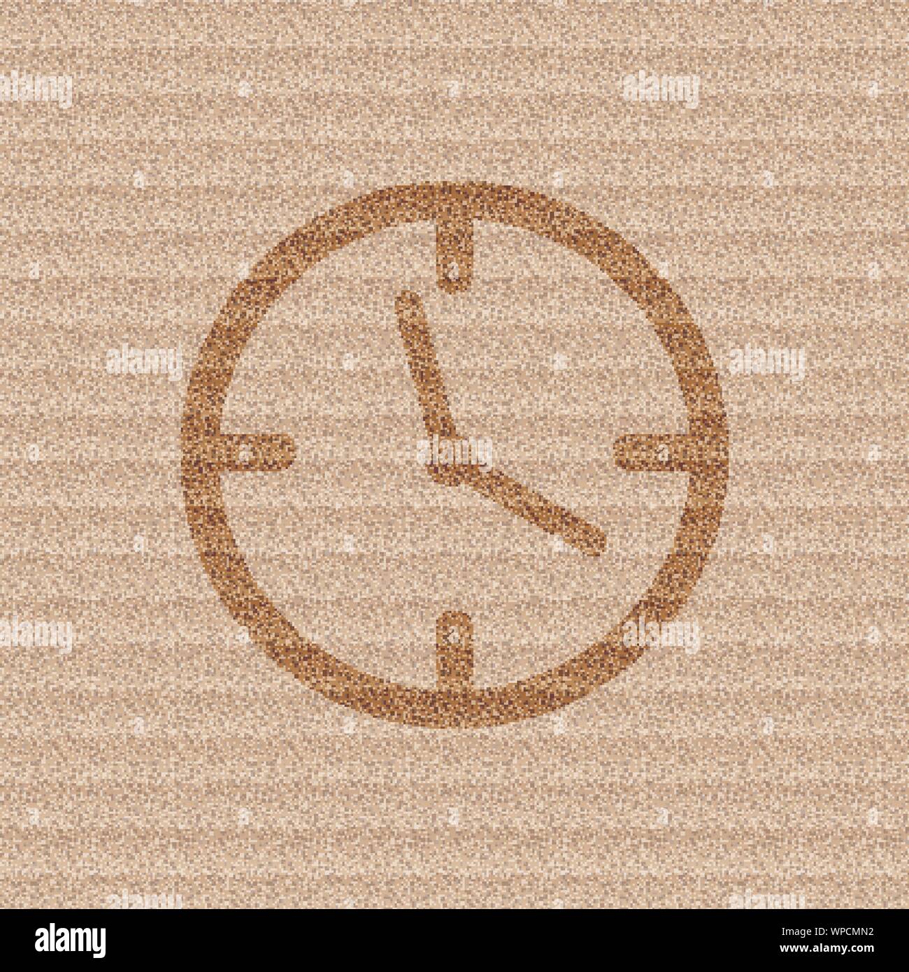 Clock time icon symbol Flat modern web design with long shadow and ...
