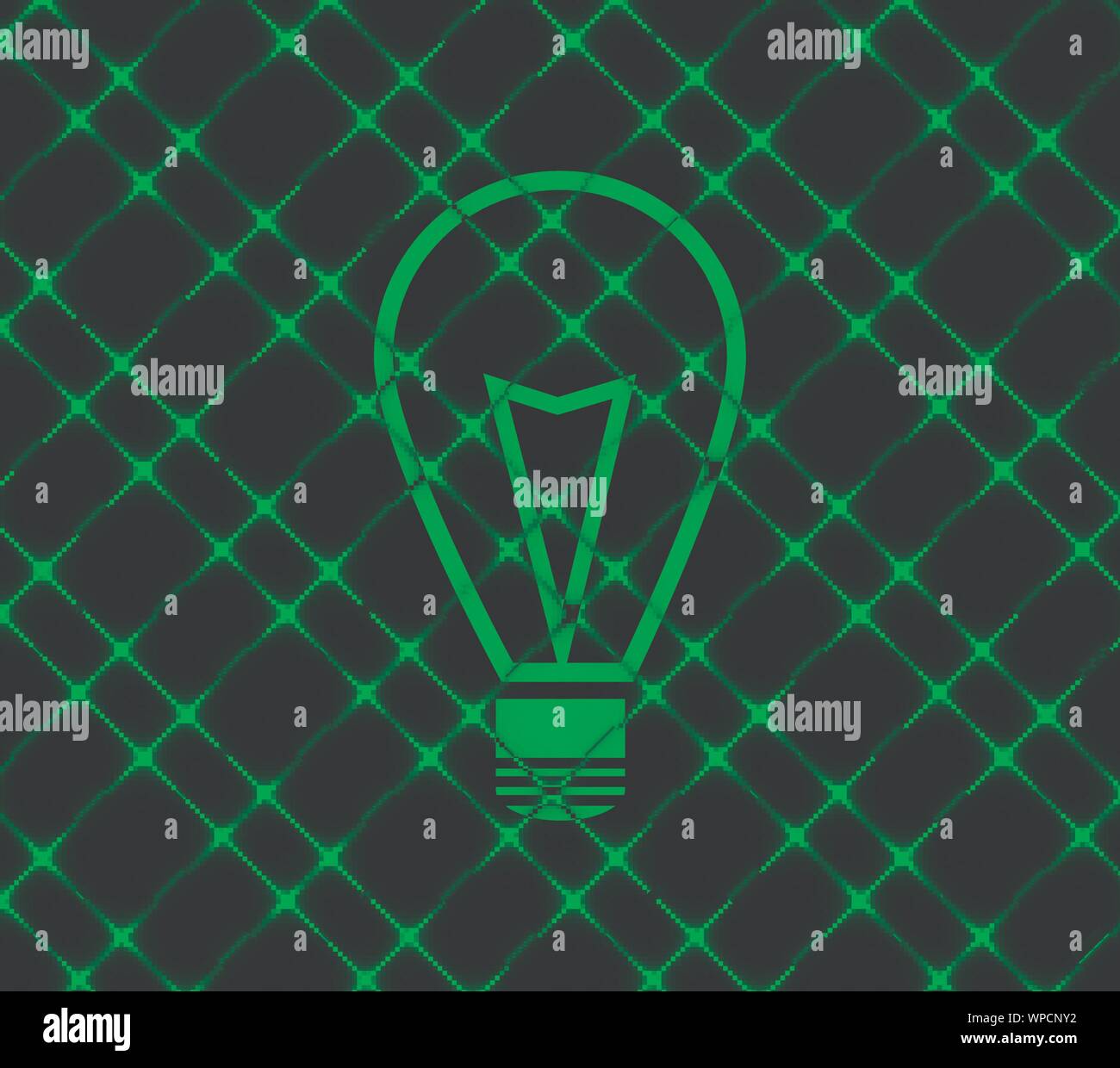 Light lamp icon symbol Flat modern web design with long shadow and ...