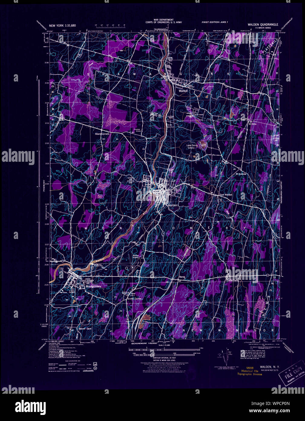 Map of walden new york hires stock photography and images Alamy