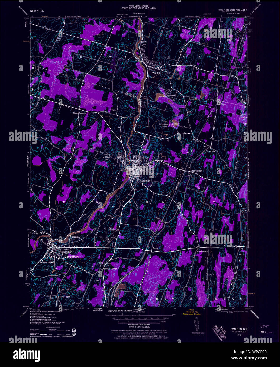 Map of walden new york hires stock photography and images Alamy