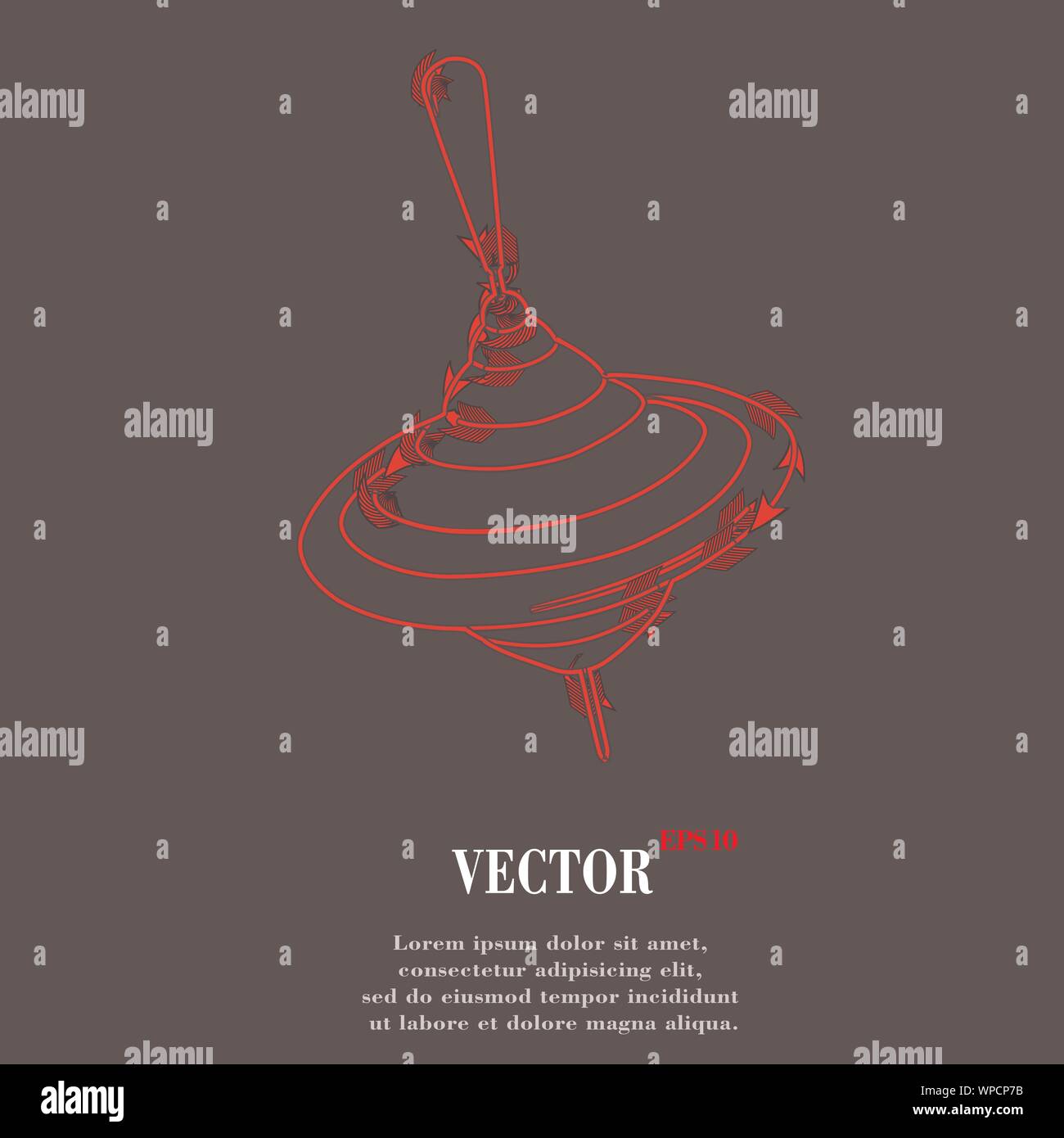 whirligig. Flat modern web button and space for your text Stock Vector ...