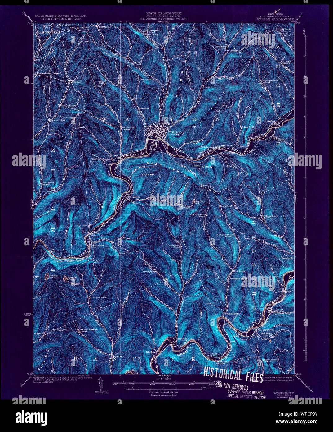 Map of walton new york hires stock photography and images Alamy