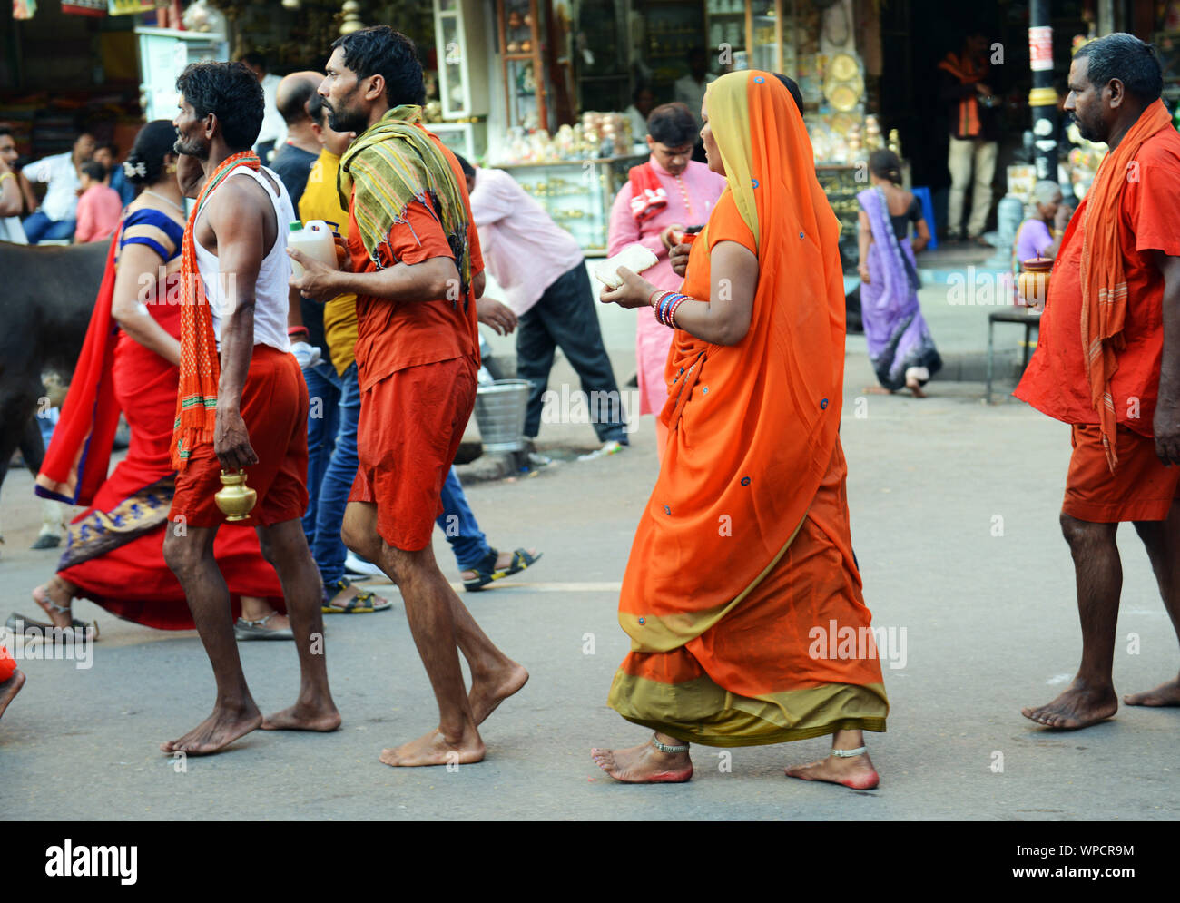Kawariya pilgrimage to Varanasi during the Sawan month of the Hindu