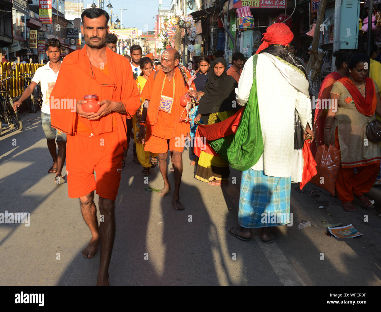 Kawariya pilgrimage to Varanasi during the Sawan month of the Hindu