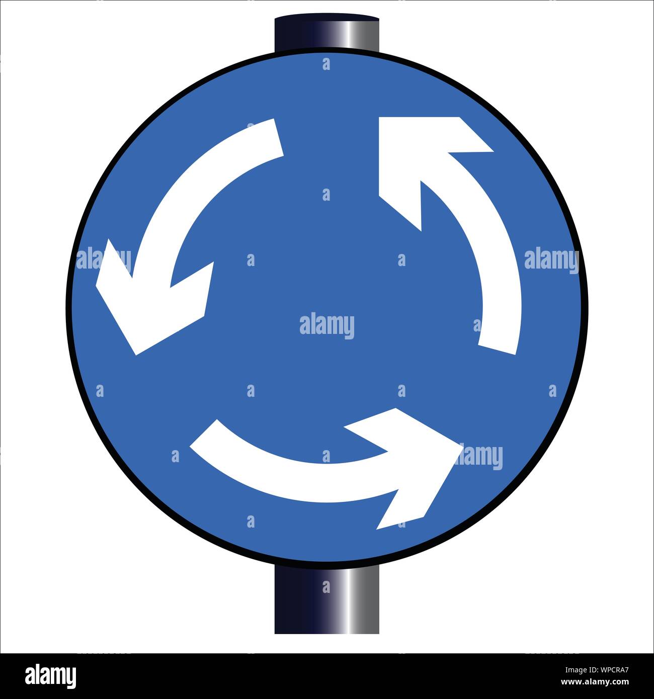 Roundabout Traffic Sign Stock Vector