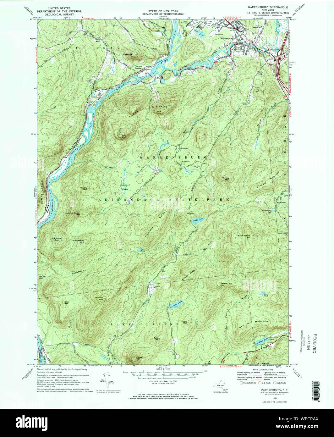 Map of warrensburg hires stock photography and images Alamy