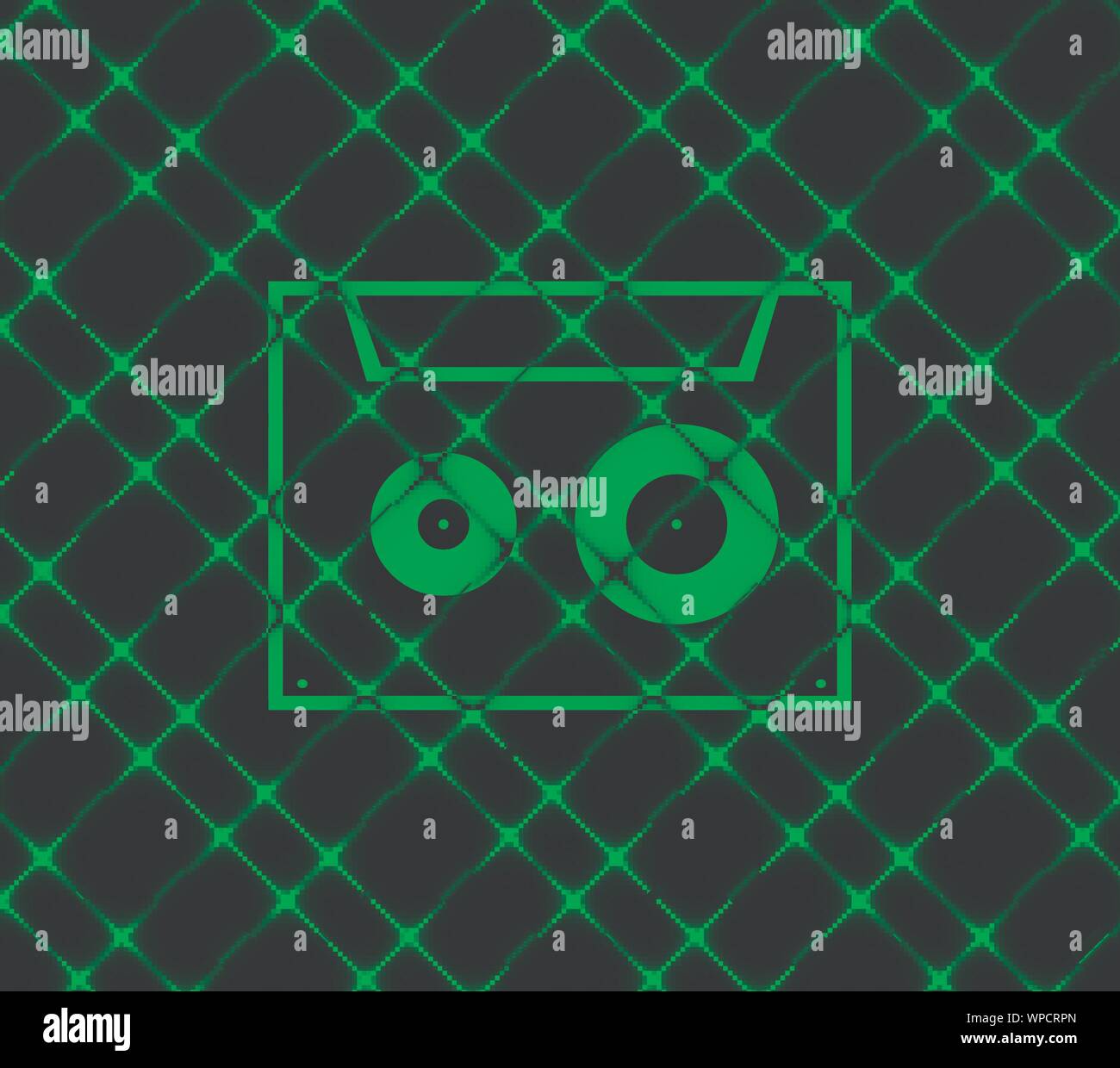 cassette icon symbol Flat modern web design with long shadow and space ...