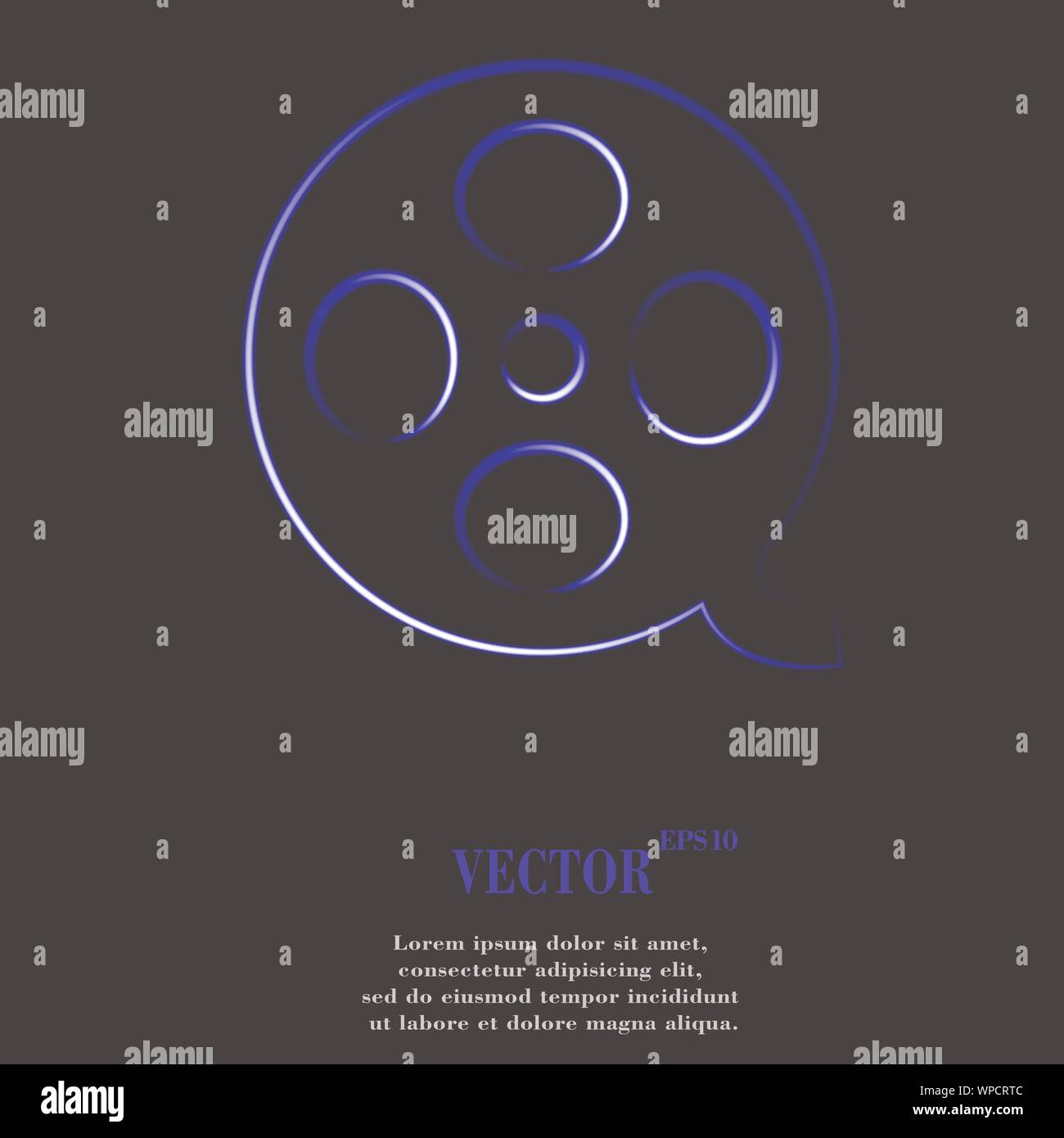 Film. Flat modern web button and space for your text Stock Vector Image ...