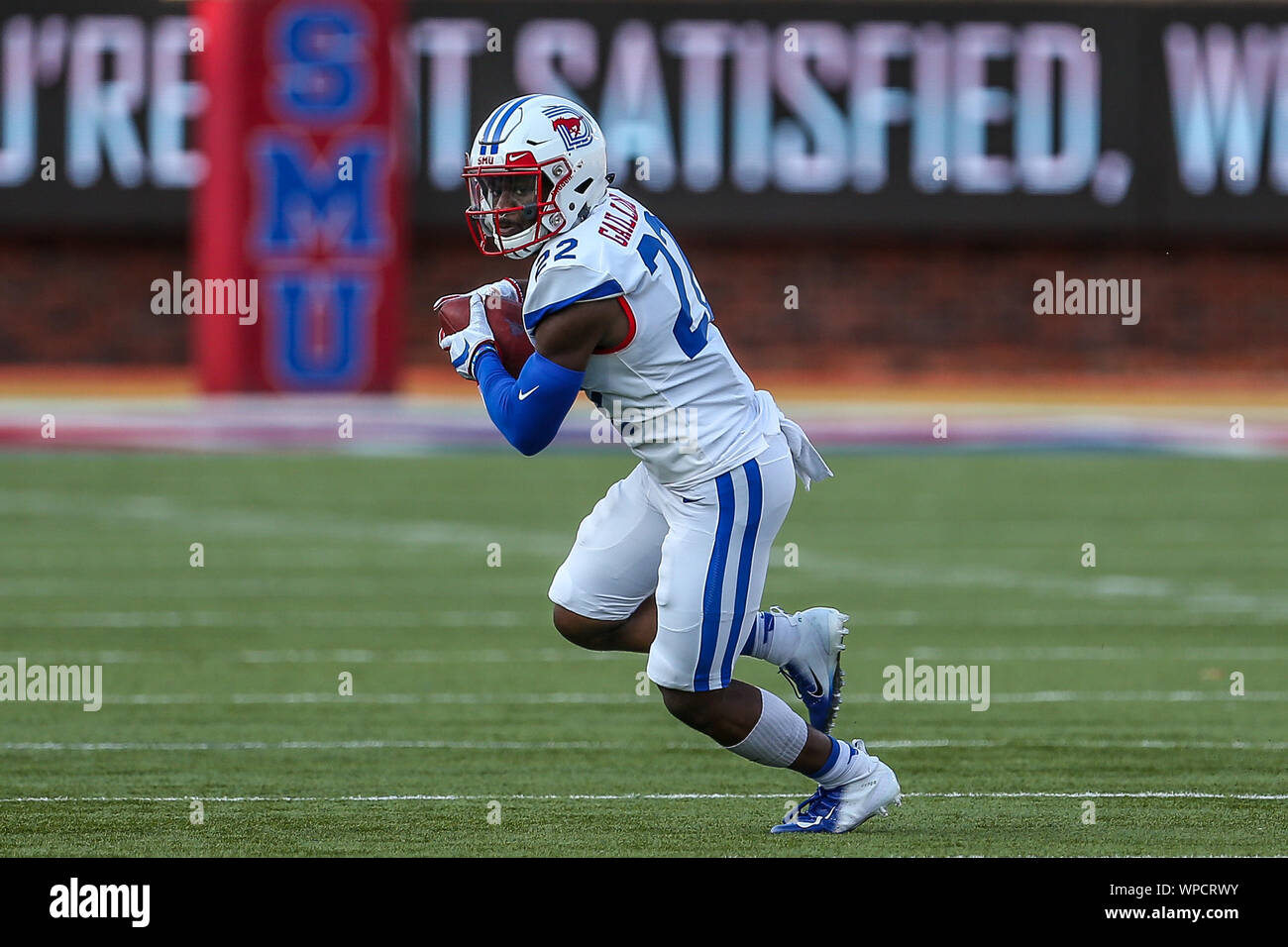 Dallas, Texas, USA. 7th Sep, 2019. Southern Methodist Mustangs wide ...