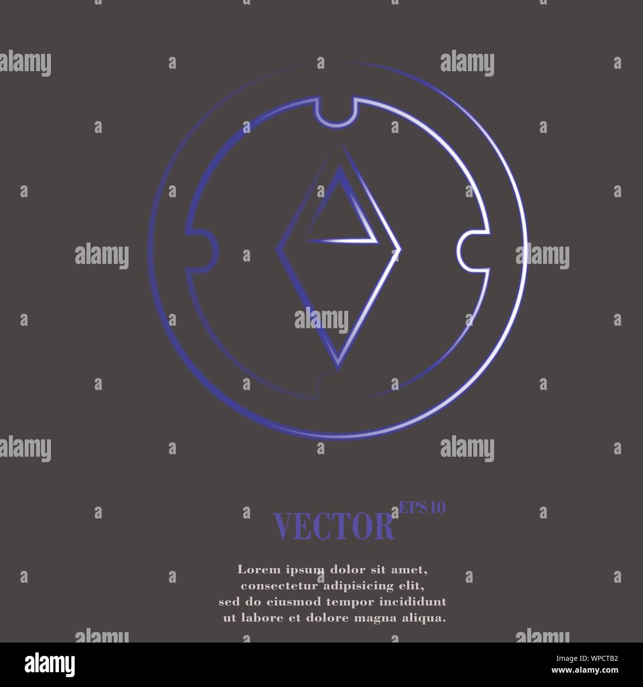 Compass. Flat modern web button and space for your text Stock Vector ...