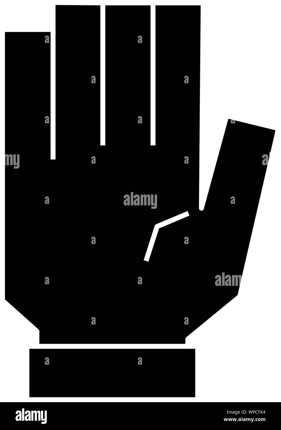 This is a illustration of a cute Squared hand sign Stock Vector Image ...