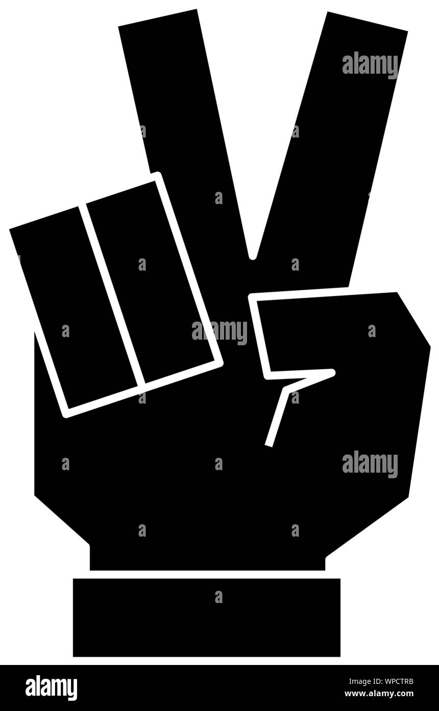 This is a illustration of a cute Squared hand sign Stock Vector Image ...