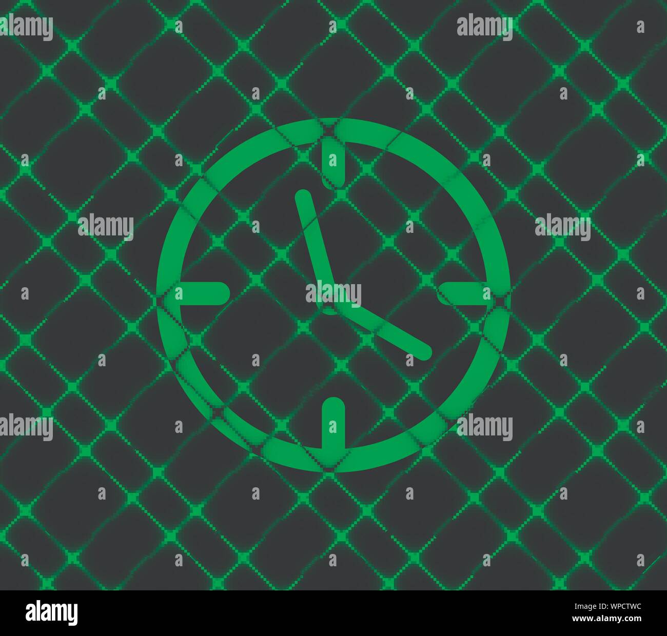 Clock time icon symbol Flat modern web design with long shadow and ...