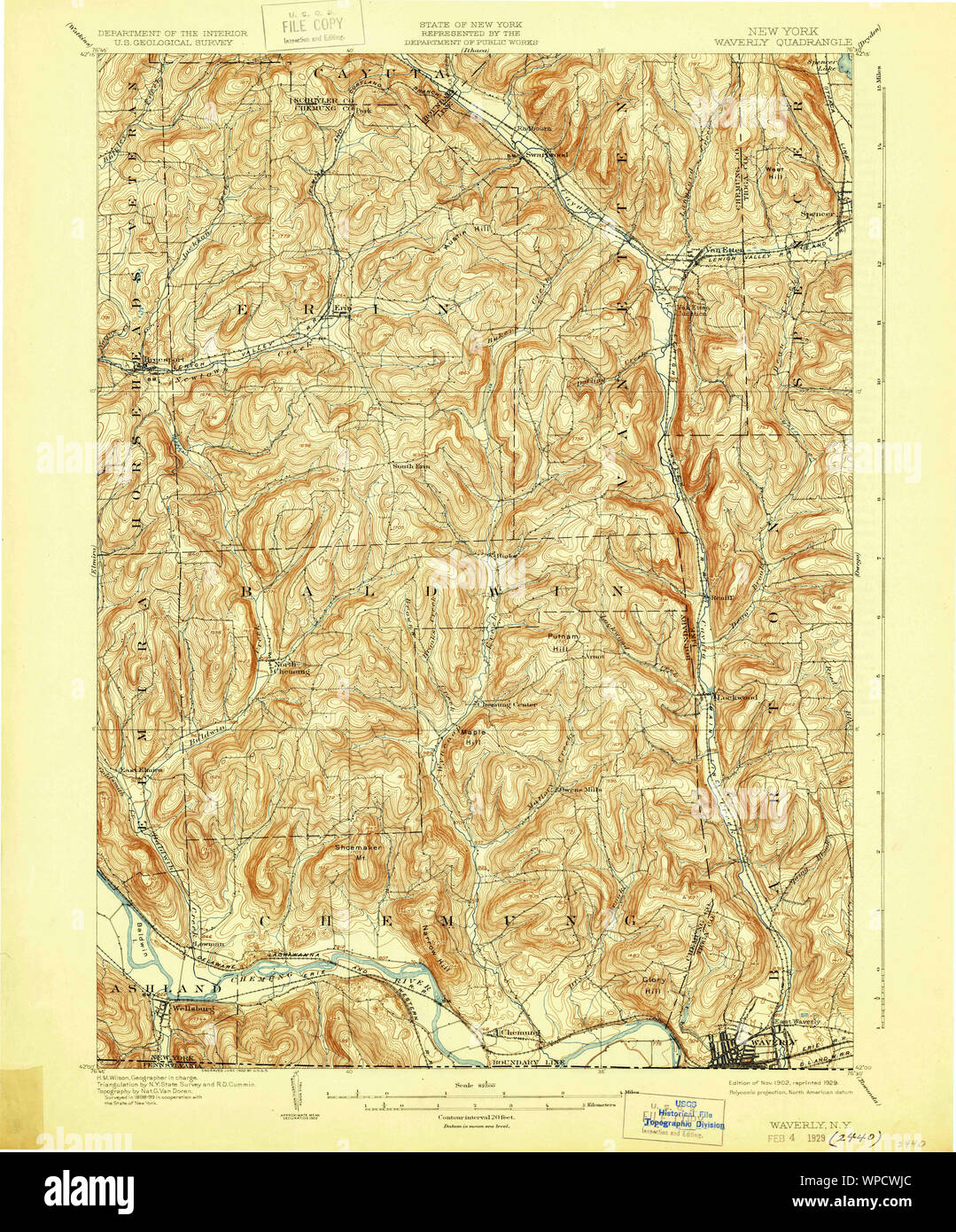 Waverly new york map hires stock photography and images Alamy