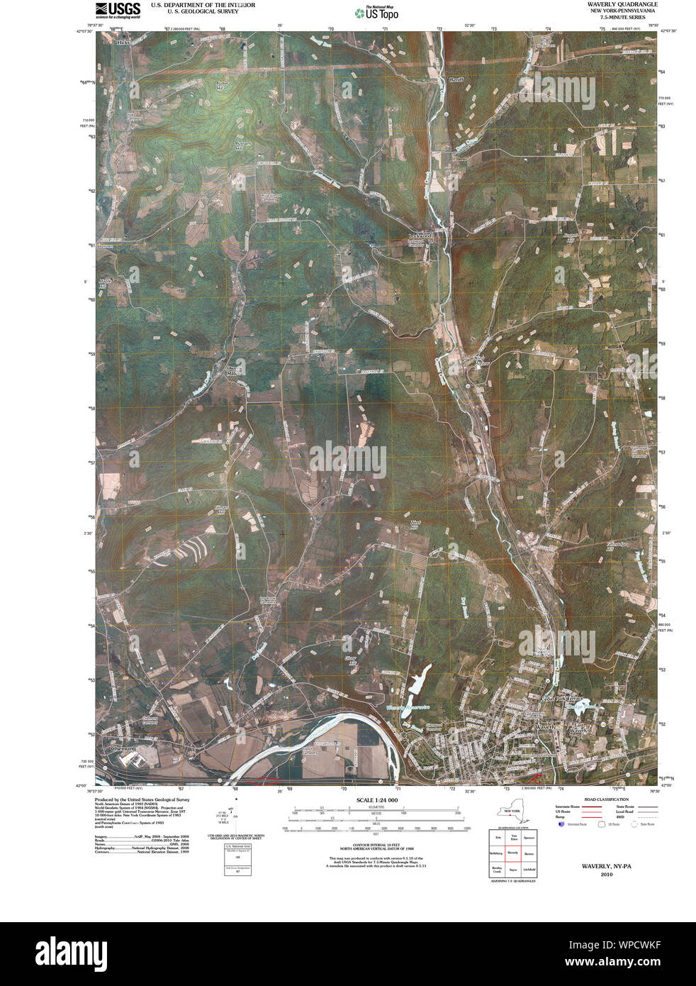 Map of waverly new york Cut Out Stock Images & Pictures Alamy