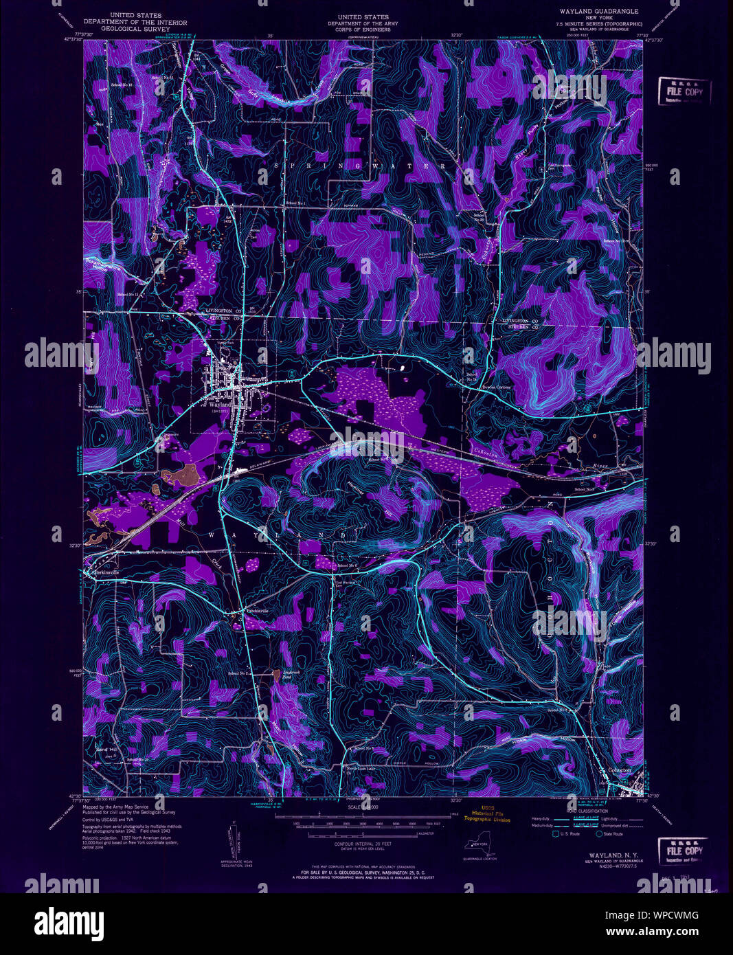 Map of wayland new york hires stock photography and images Alamy