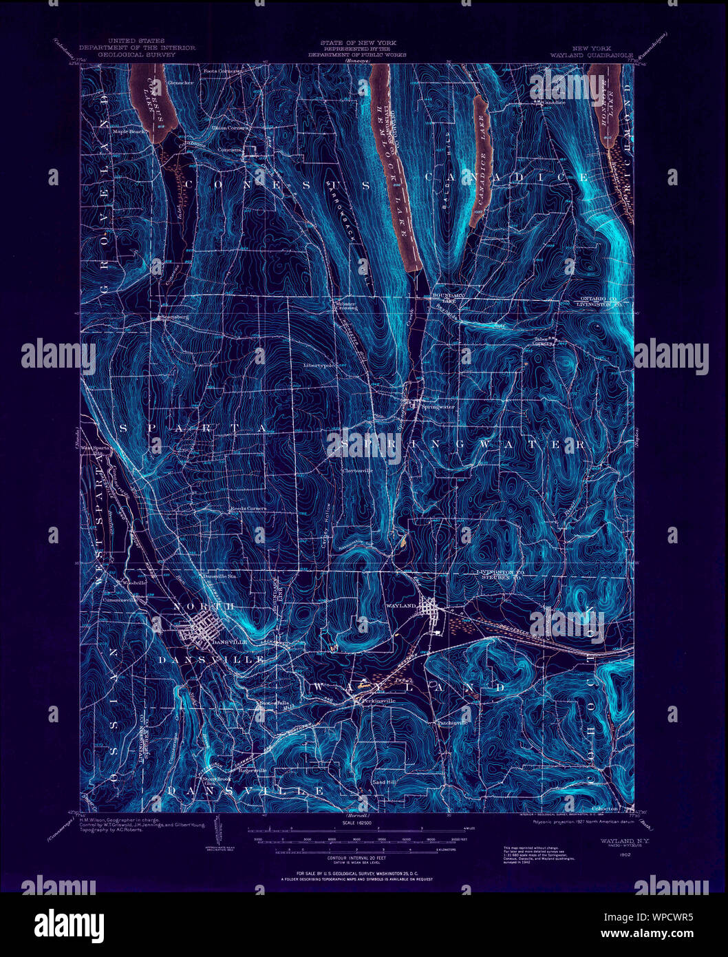 Map of wayland new york hires stock photography and images Alamy