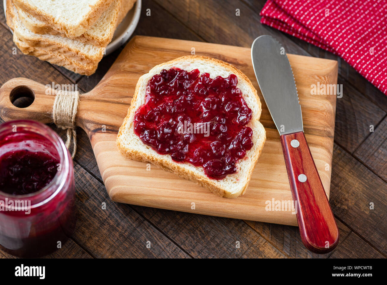 Jam sandwich, white bread hires stock photography and images Alamy