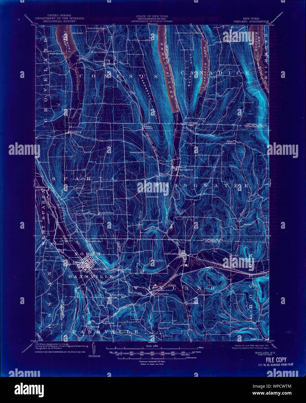 Map of wayland new york hires stock photography and images Alamy