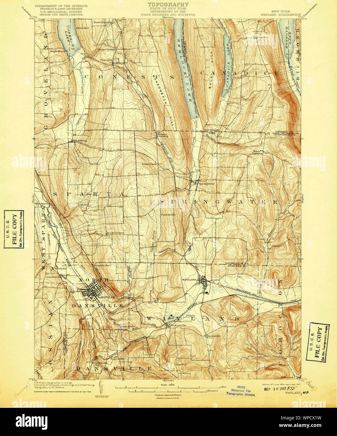 Map of wayland new york hires stock photography and images Alamy