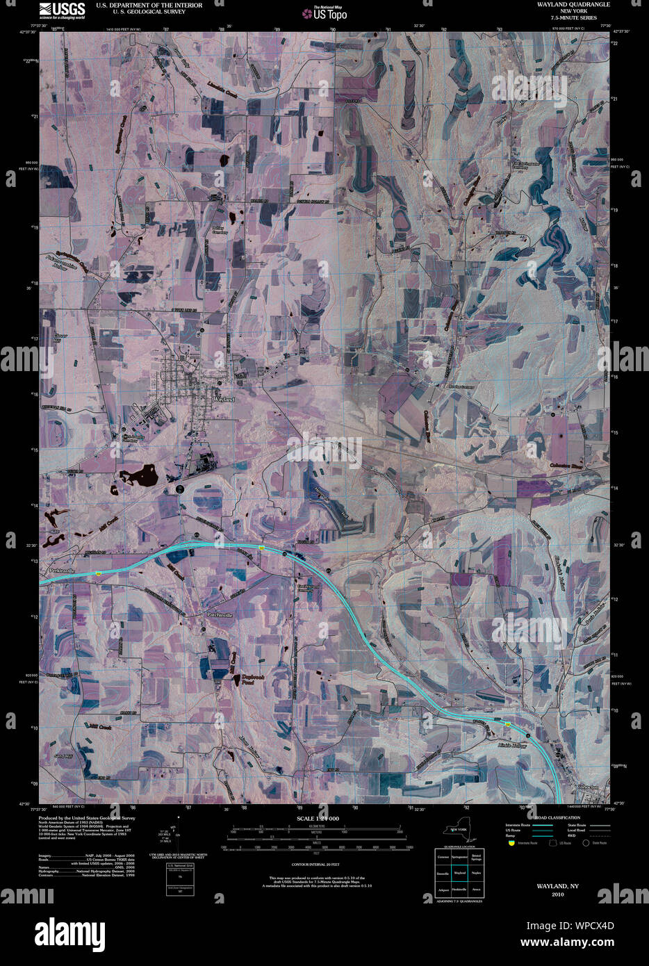 Map of wayland new york hires stock photography and images Alamy