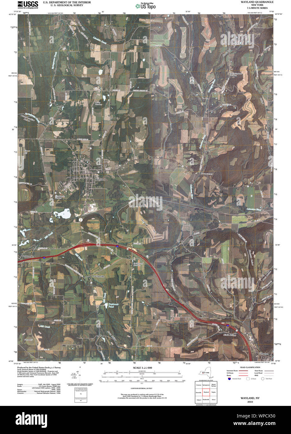 Map of wayland new york Cut Out Stock Images & Pictures - Alamy