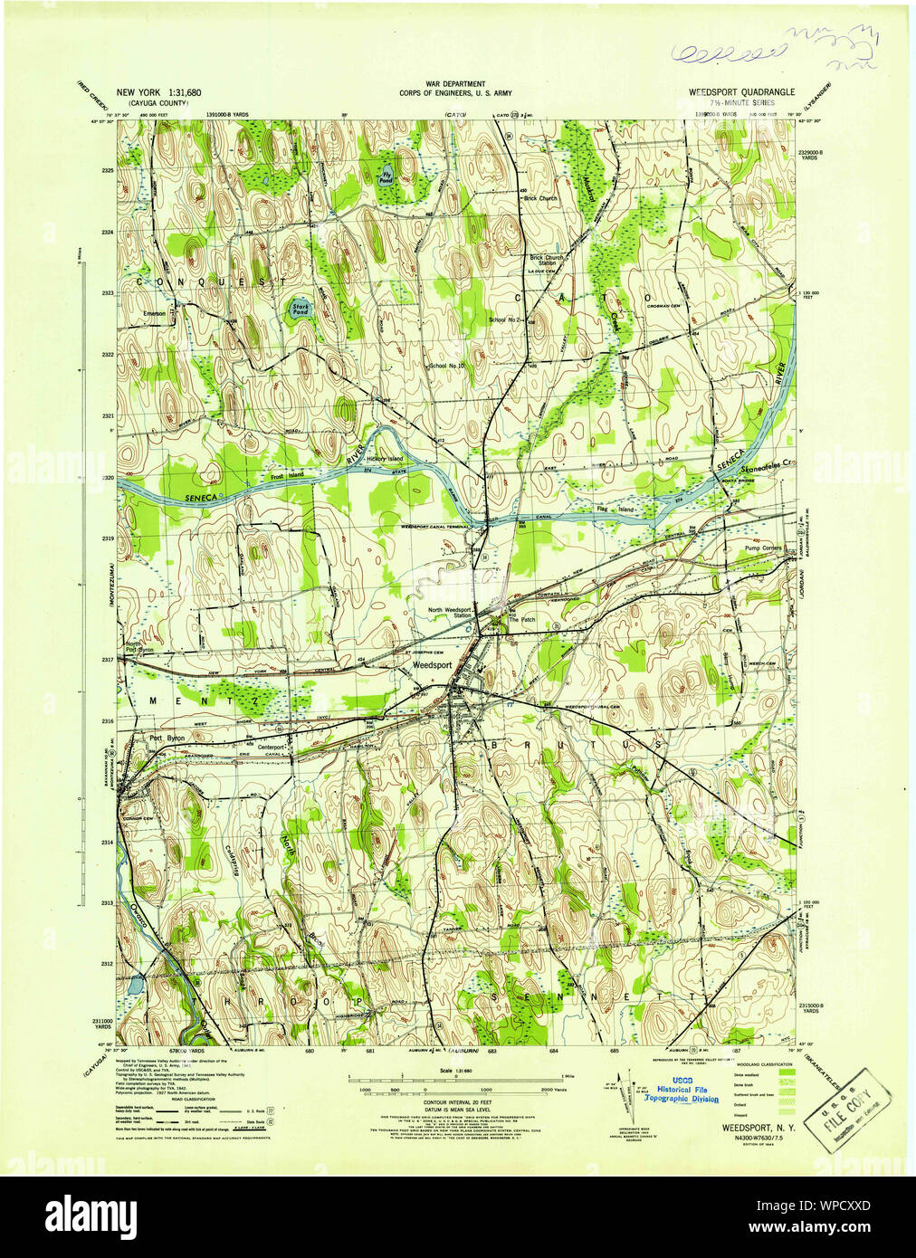 New York NY Weedsport 140102 1943 31680 Restoration Stock Photo Alamy