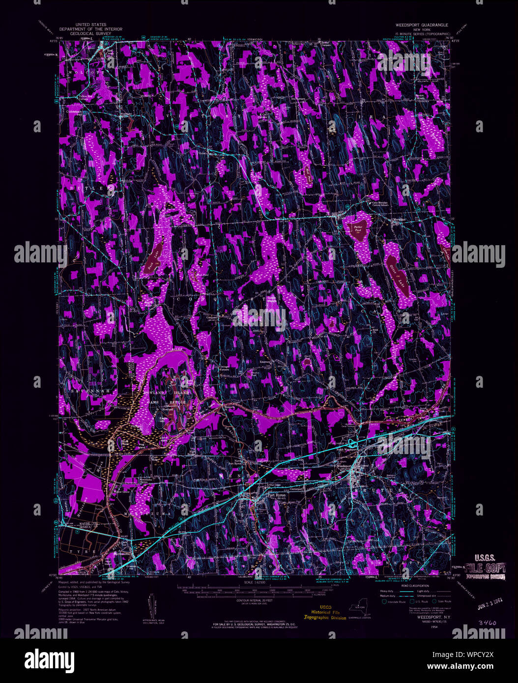 New York NY Weedsport 140110 1954 62500 Inverted Restoration Stock