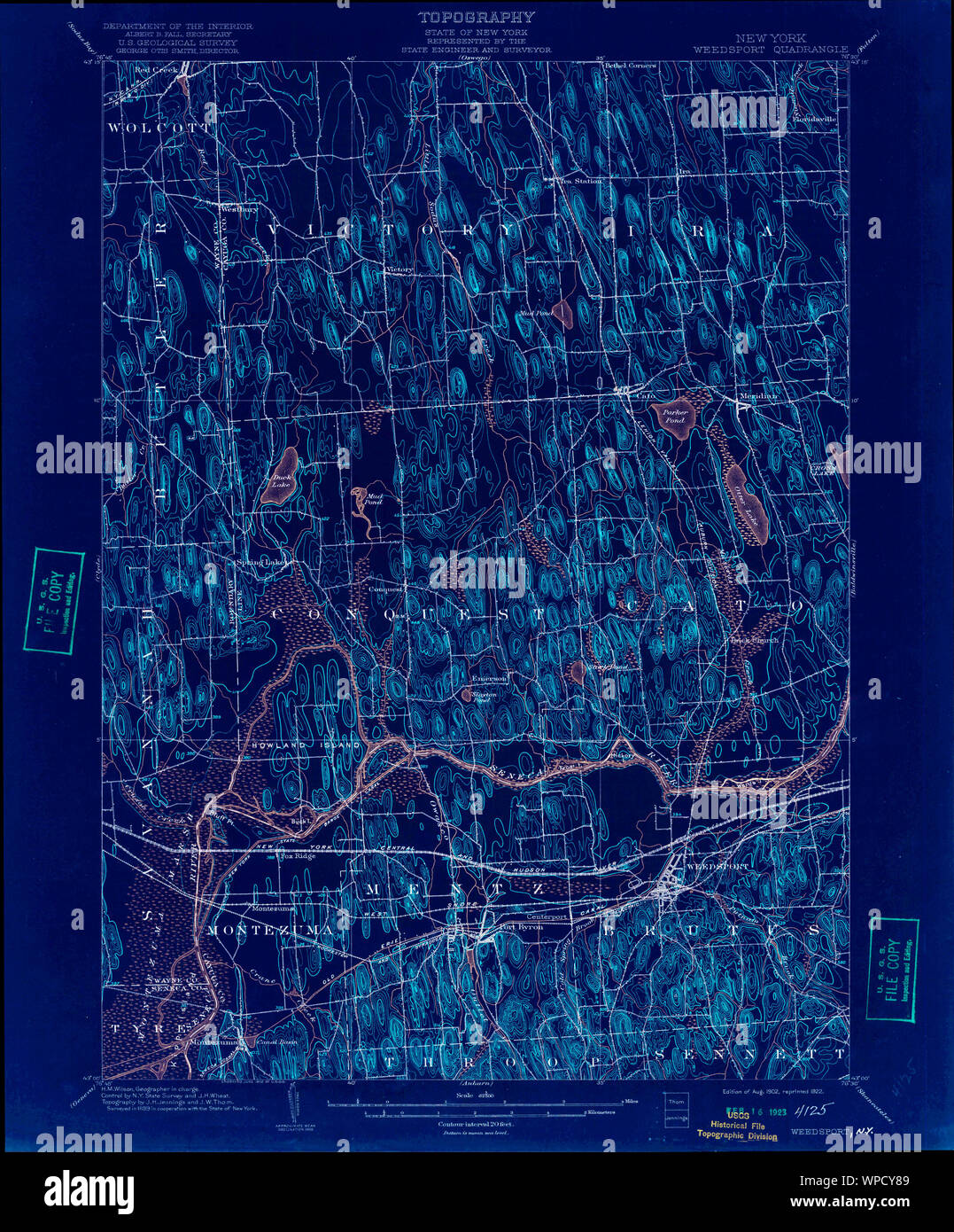 New York NY Weedsport 144432 1902 62500 Inverted Restoration Stock