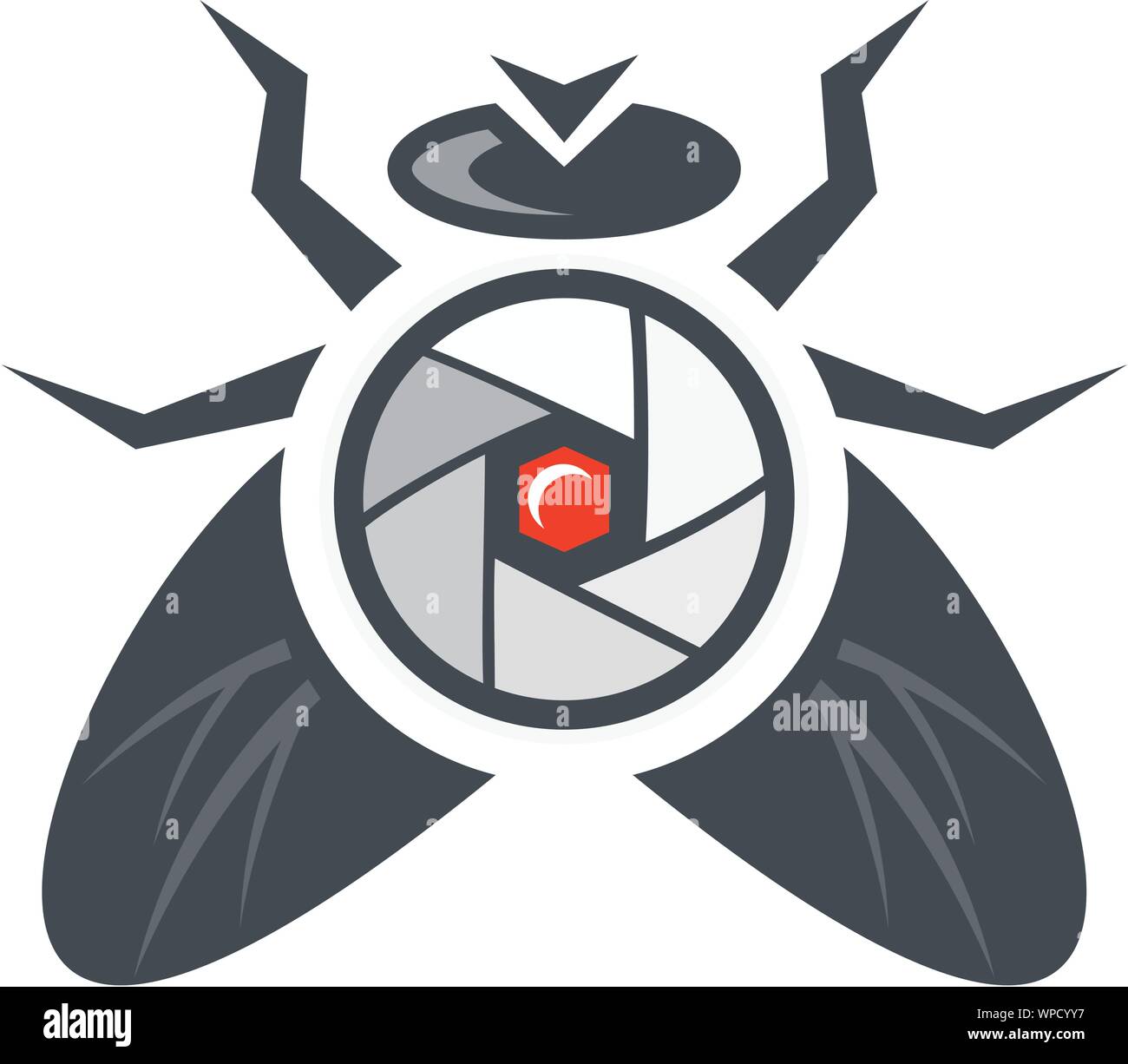 Fly with Camera Lens on Back Isolated Stock Vector Image & Art Alamy
