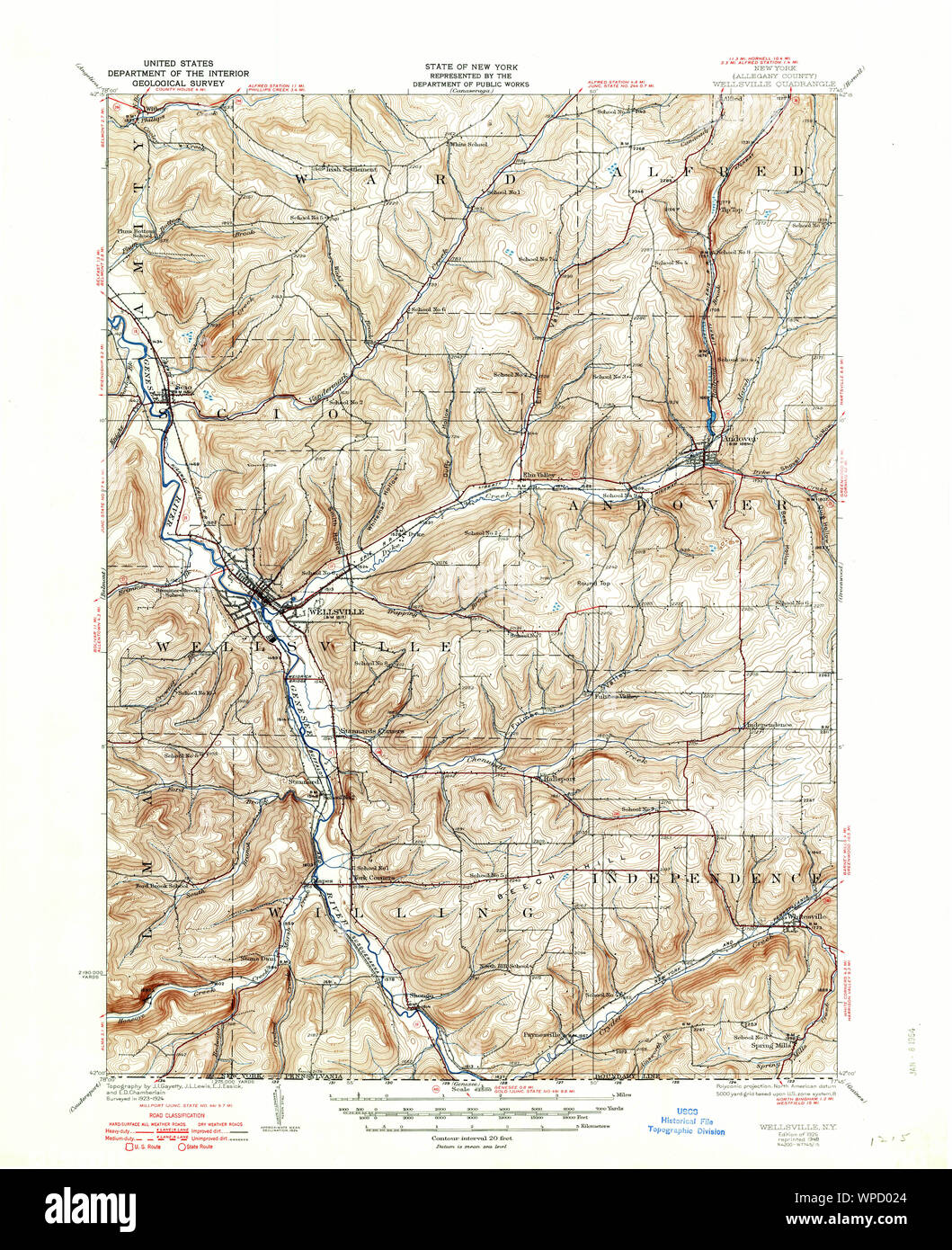 Wellsville new york map hires stock photography and images Alamy