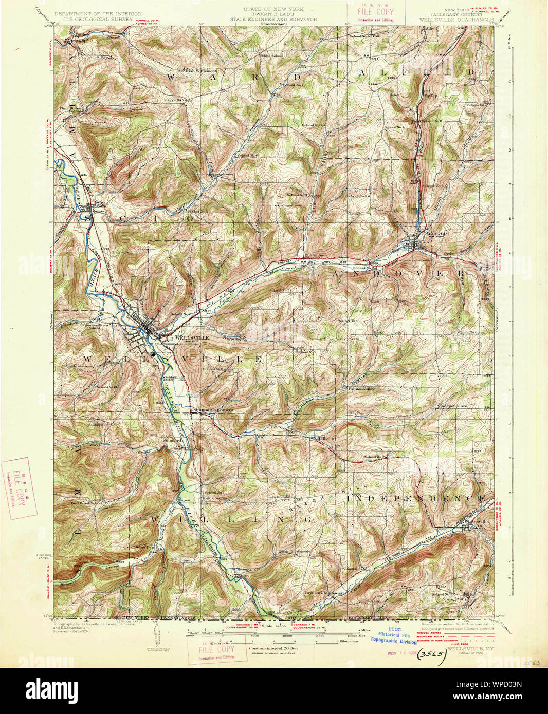 Wellsville new york map hires stock photography and images Alamy