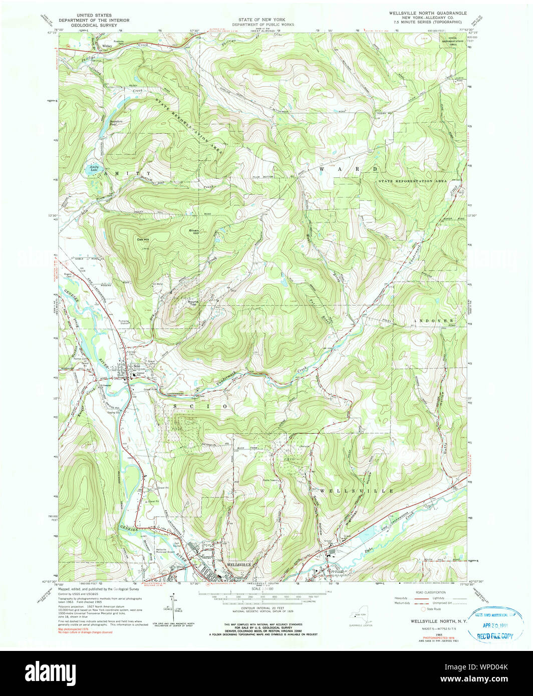 Map of wellsville new york Cut Out Stock Images & Pictures Alamy