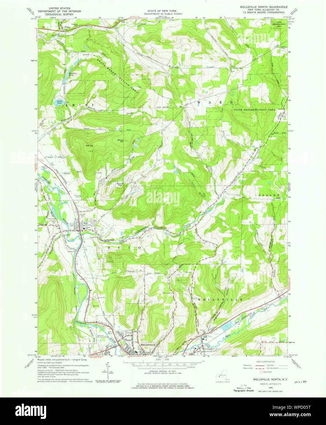 Map of wellsville new york hires stock photography and images Alamy