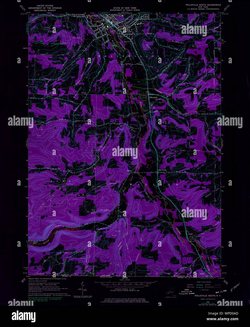 Wellsville new york map hires stock photography and images Alamy