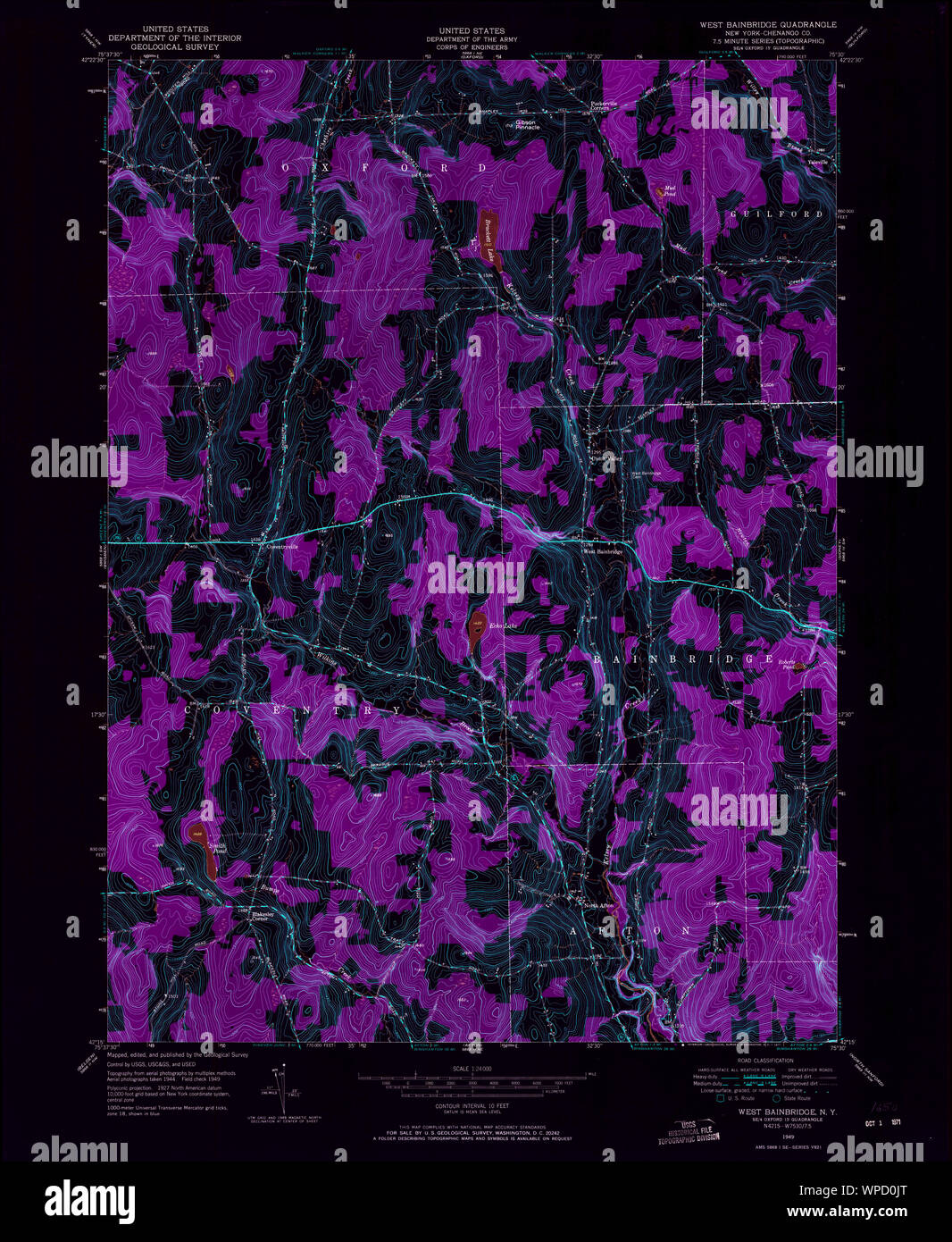 Map of bainbridge new york hires stock photography and images Alamy