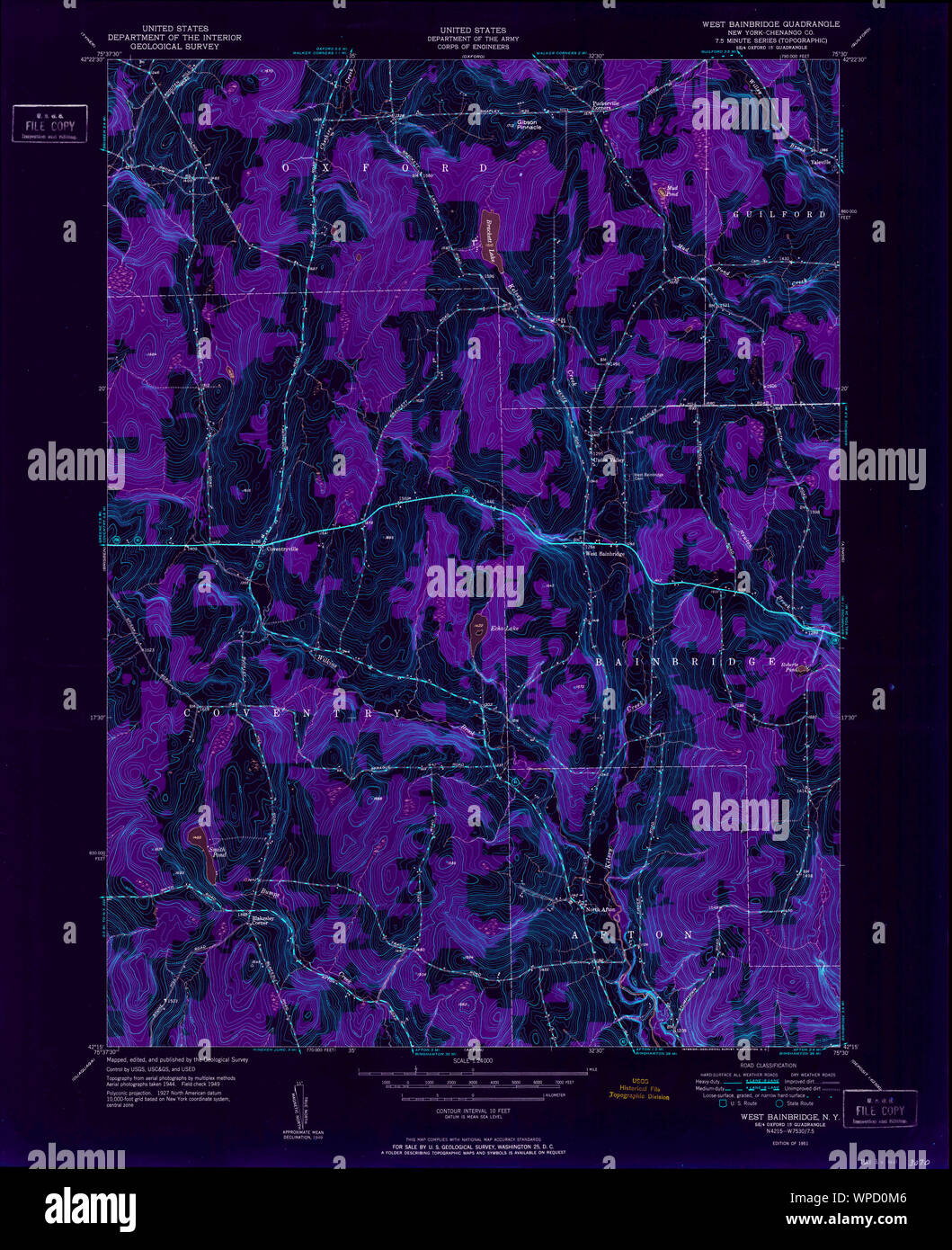 Map of bainbridge new york hires stock photography and images Alamy