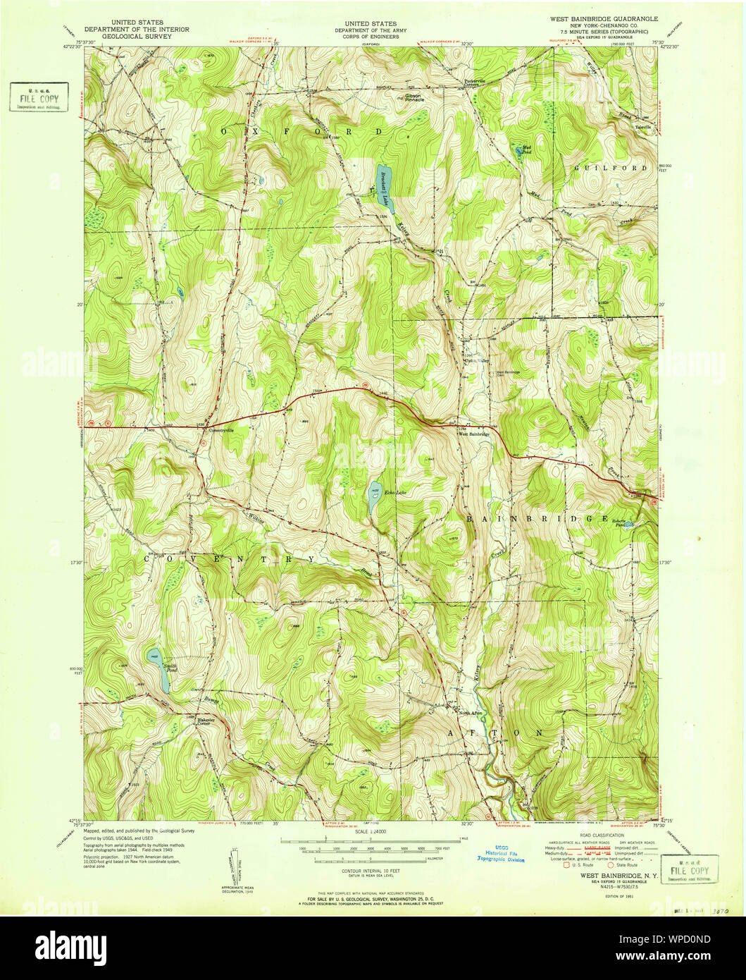 Map of bainbridge new york hires stock photography and images Alamy