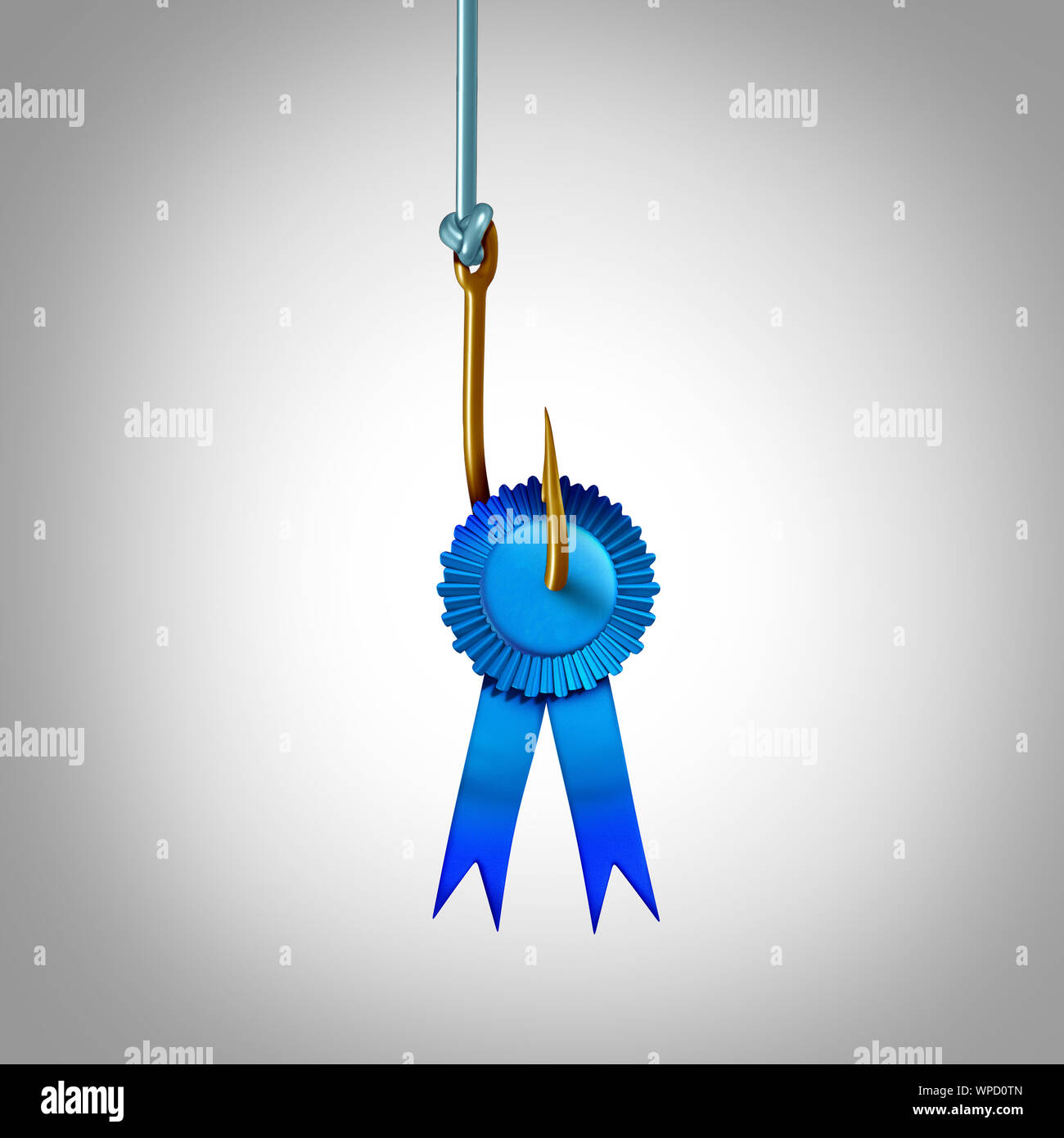 Meritocracy concept as a social reward symbol for acquiring awards through skill and talent as a 3D illustration. Stock Photo