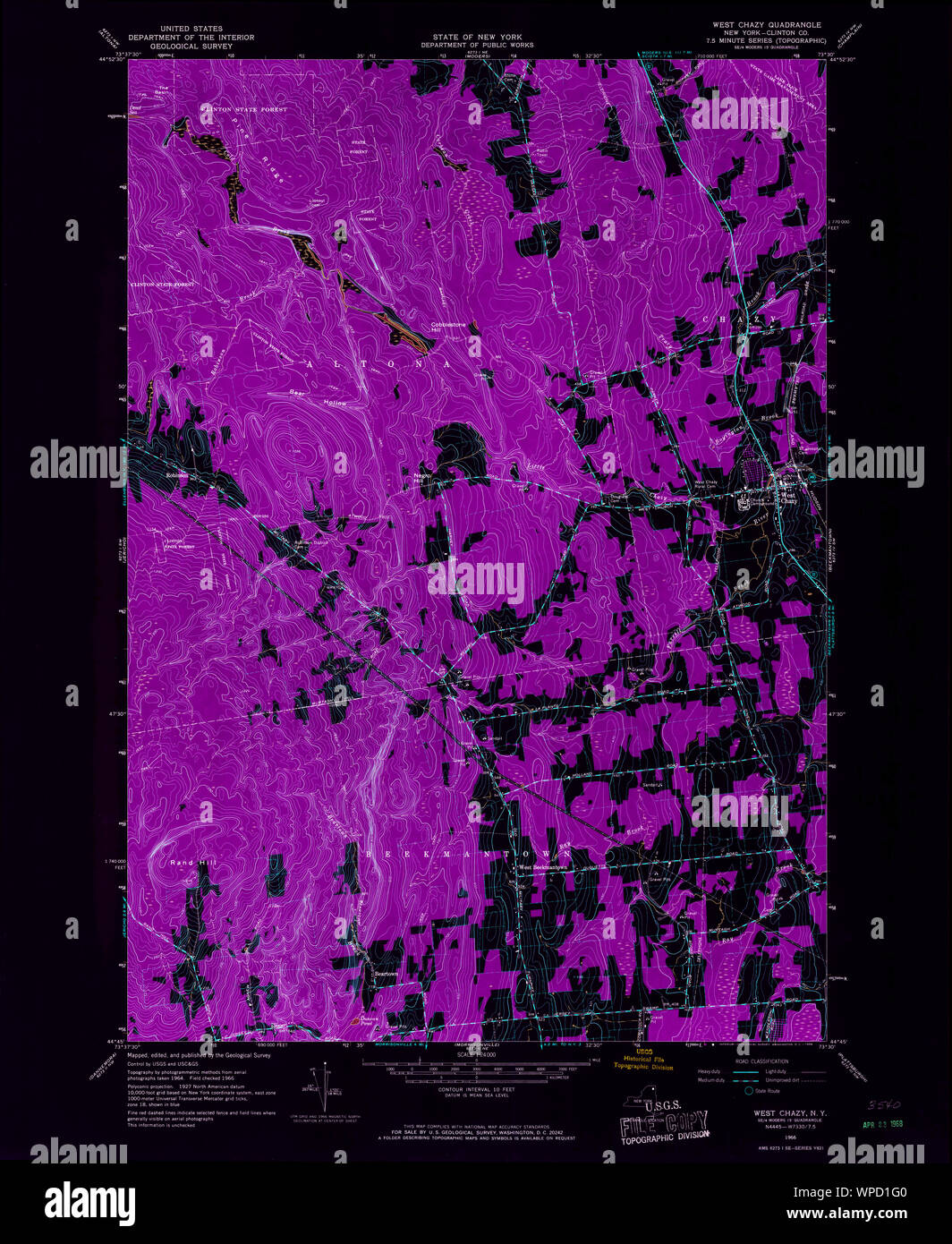 New York NY West Chazy 140142 1966 24000 Inverted Restoration Stock