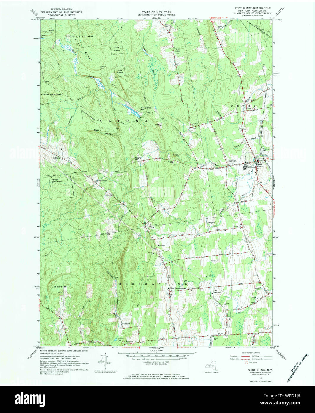 New York NY West Chazy 140143 1966 24000 Restoration Stock Photo Alamy