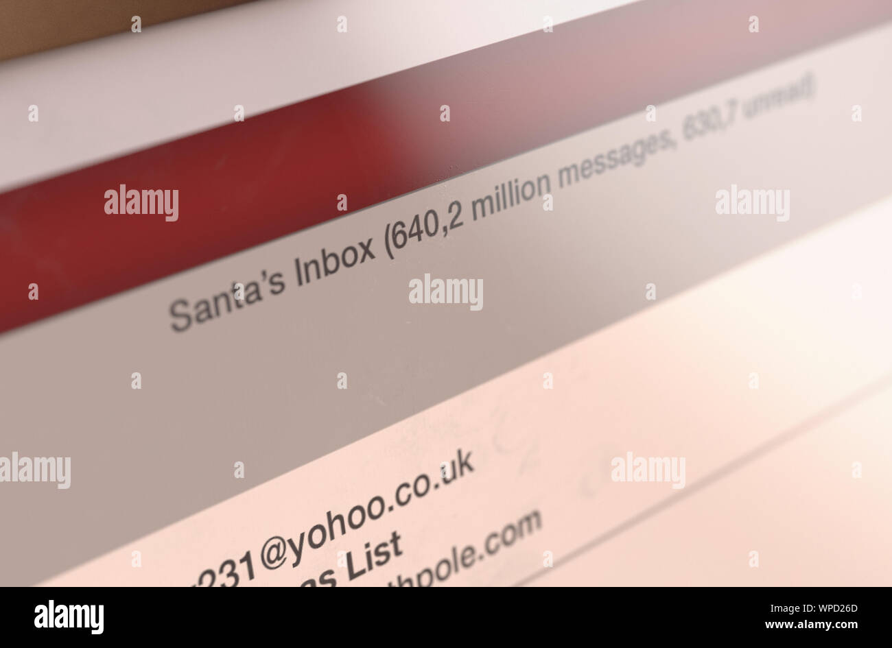 A concept showing millions of unread childrens wish list emails ...