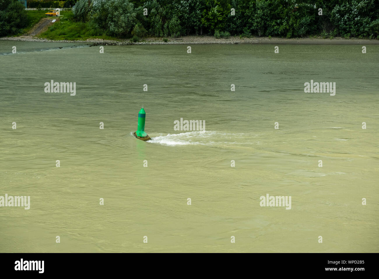 indicator buoy for river navigation Stock Photo