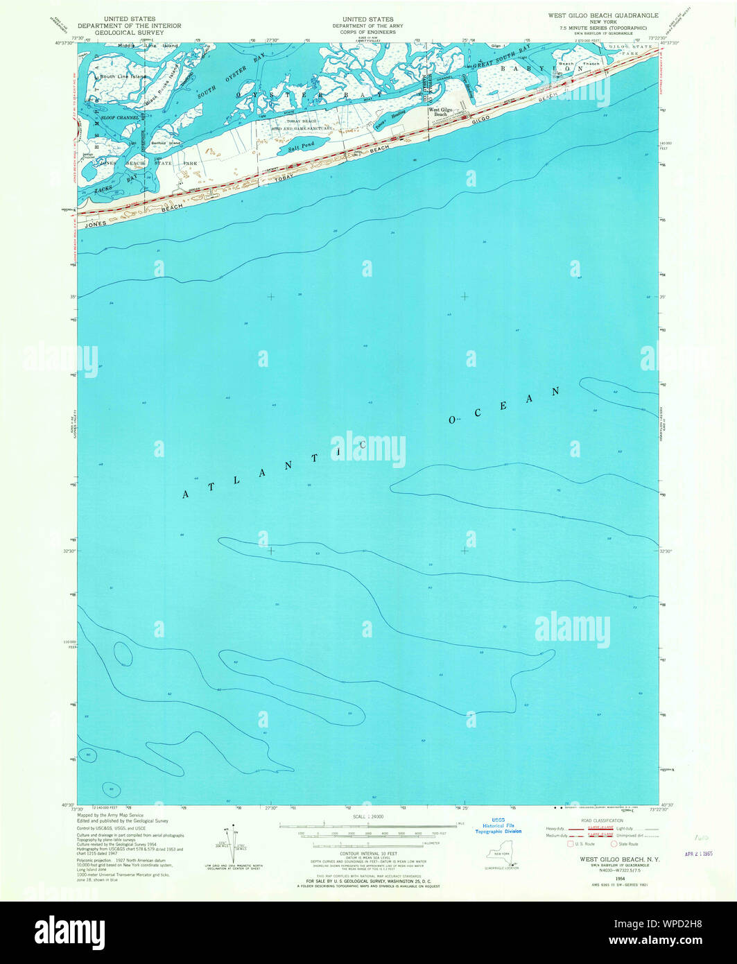 New York NY West Gilgo Beach 140158 1954 24000 Restoration Stock Photo
