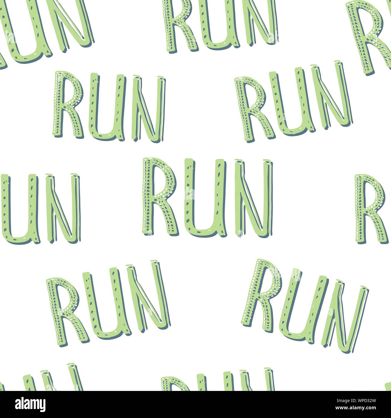 Run motivation background. Seamless sport pattern. Vector illustration Stock Vector