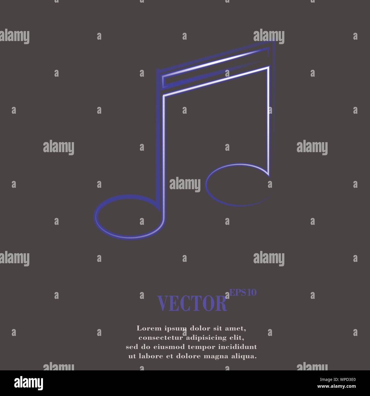 Music elements notes web icon, flat design Stock Vector Image & Art - Alamy