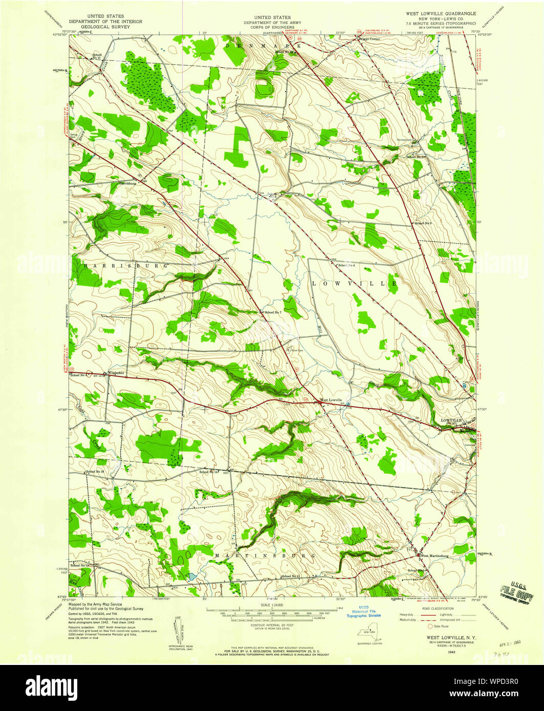 New York NY West Lowville 140178 1943 24000 Restoration Stock Photo Alamy