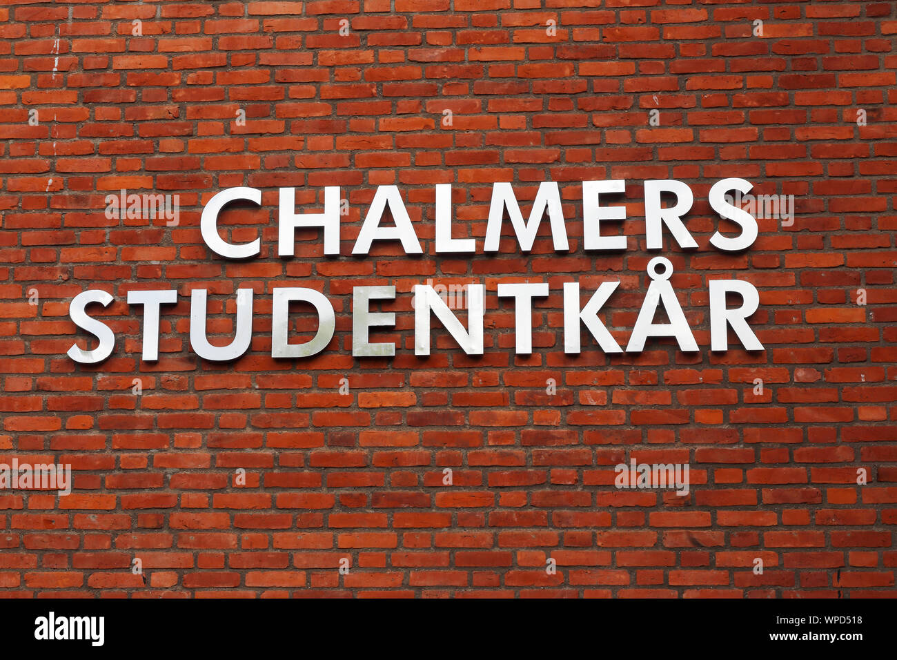 Gothenburg, Sweden - September 2, 2019: The Chalmers student union sign at the Chalmers university of technology. Stock Photo